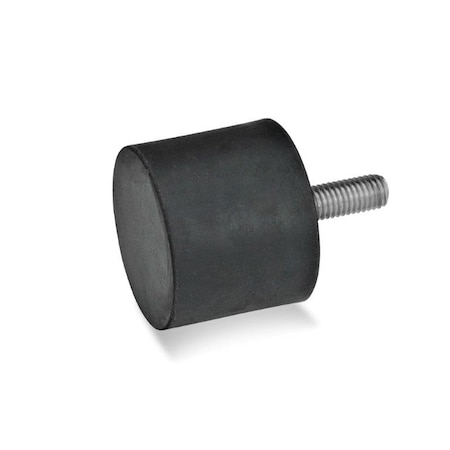 GN452-50-20-M10-S-55 Rubber Bumper Stainless, Threaded Stud
